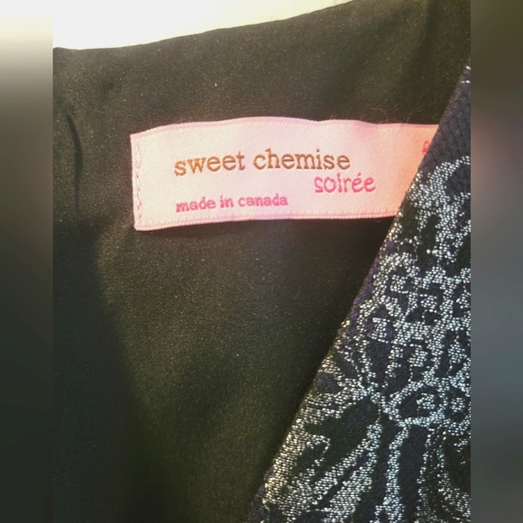 Sweet Chemise Jacquard Cocktail Dress - Picture 3 of 3